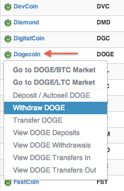 withdrawing doge example