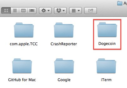 dogecoin folder example